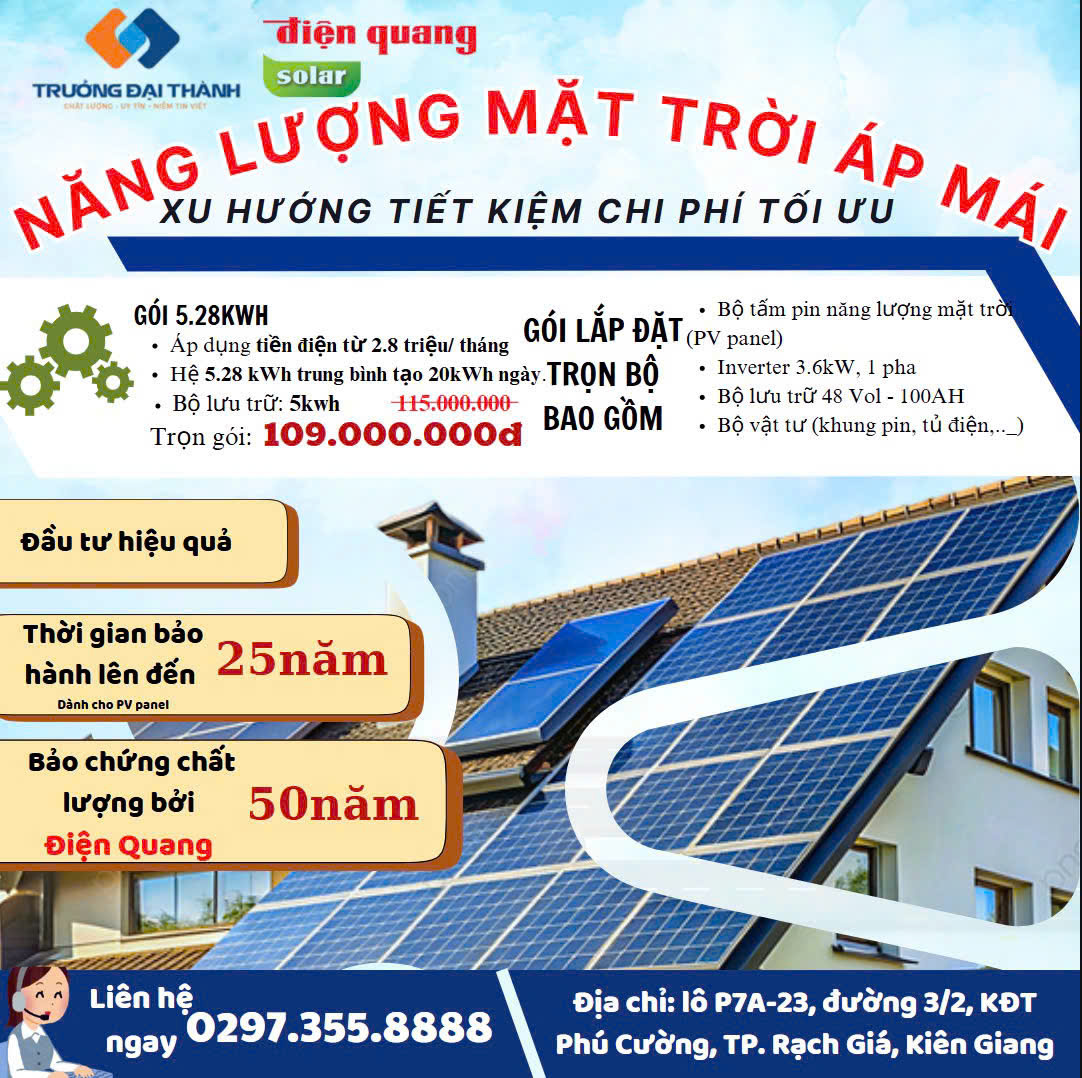 Giải Pháp Điện Năng Lượng Mặt Trời Áp Mái